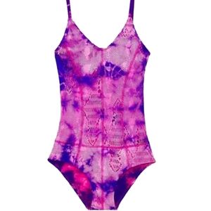 PilyQ girl's mamba tie dye mesh one piece